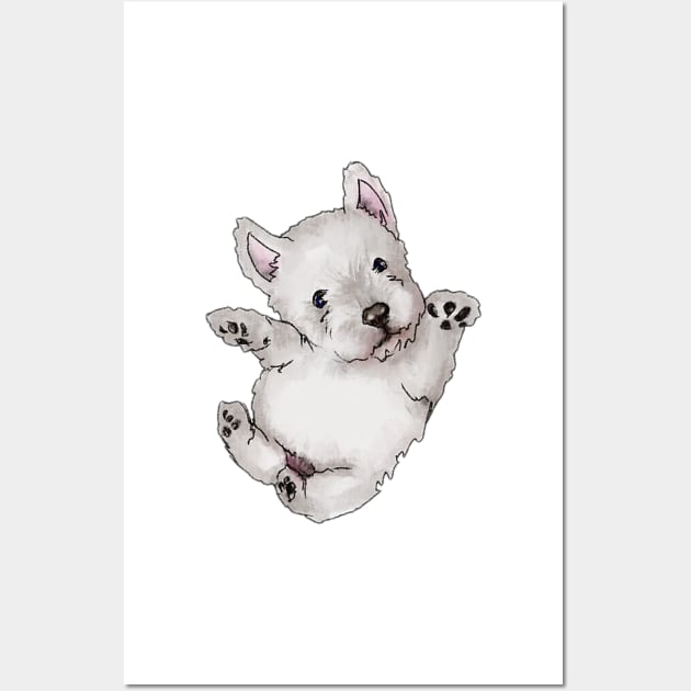 Puppy Westie Extra Cute Wall Art by ArtInPi